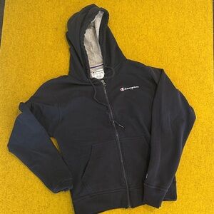 Champion Men's Dark Blue Zip-Up Hoodie